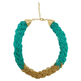 14k Gold Plated Turquoise Beaded Necklace