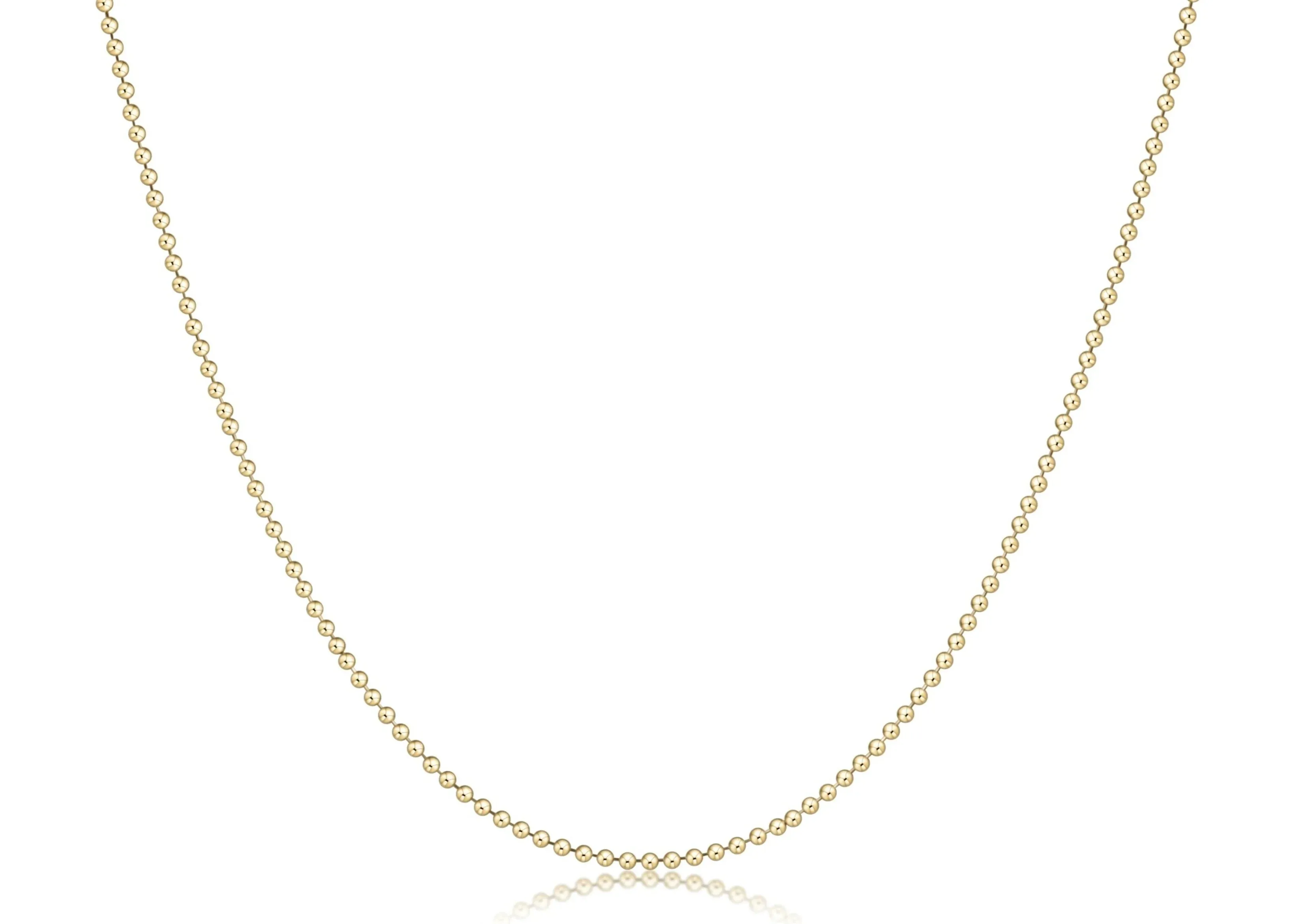 17" Choker Classic Beaded Chain Gold