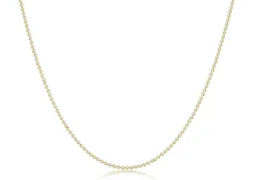 17" Choker Classic Beaded Chain Gold