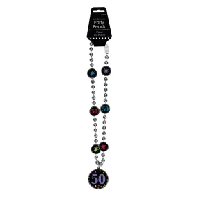 50th Birthday Party Bead Necklace