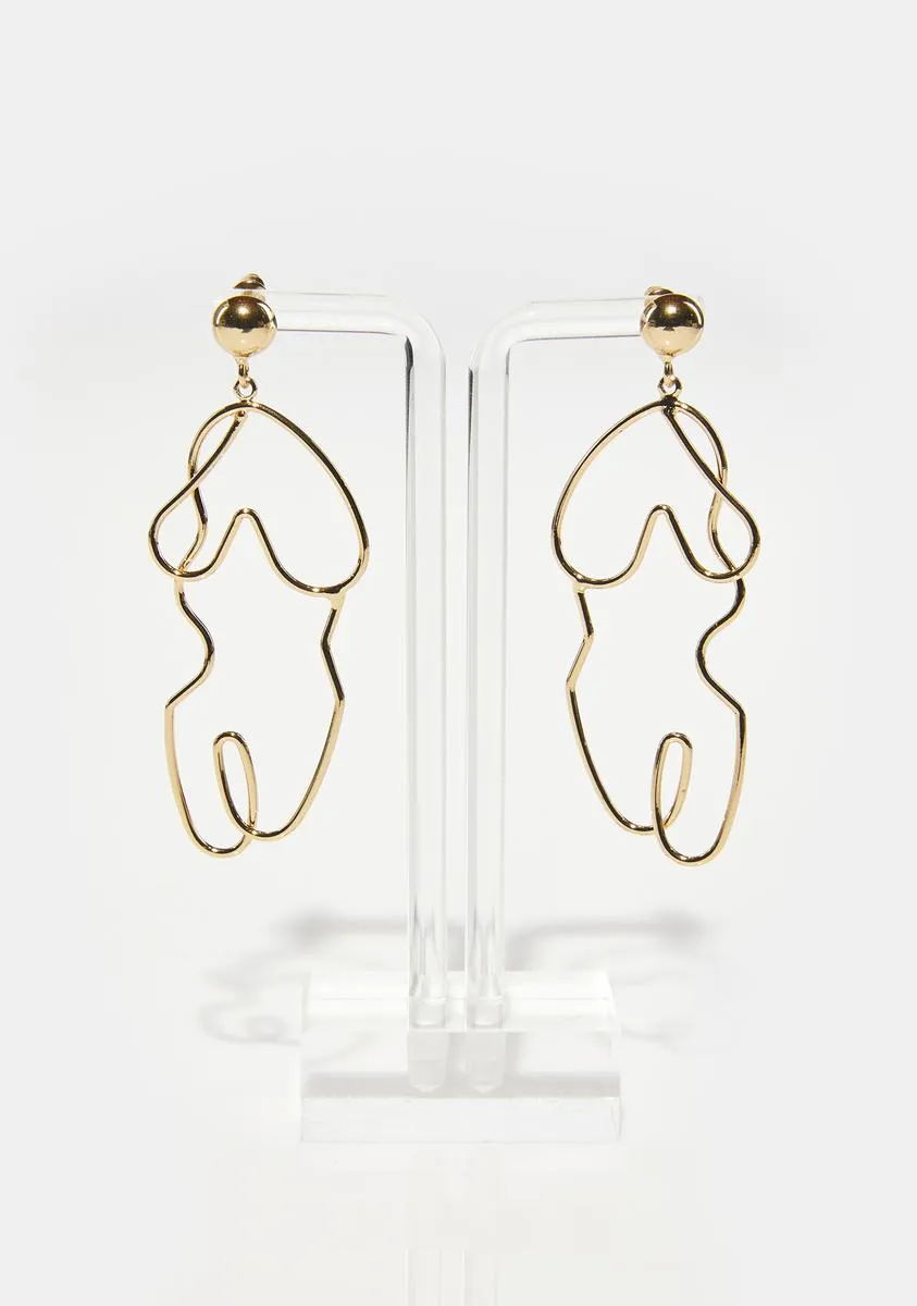 Abstract Body Earrings