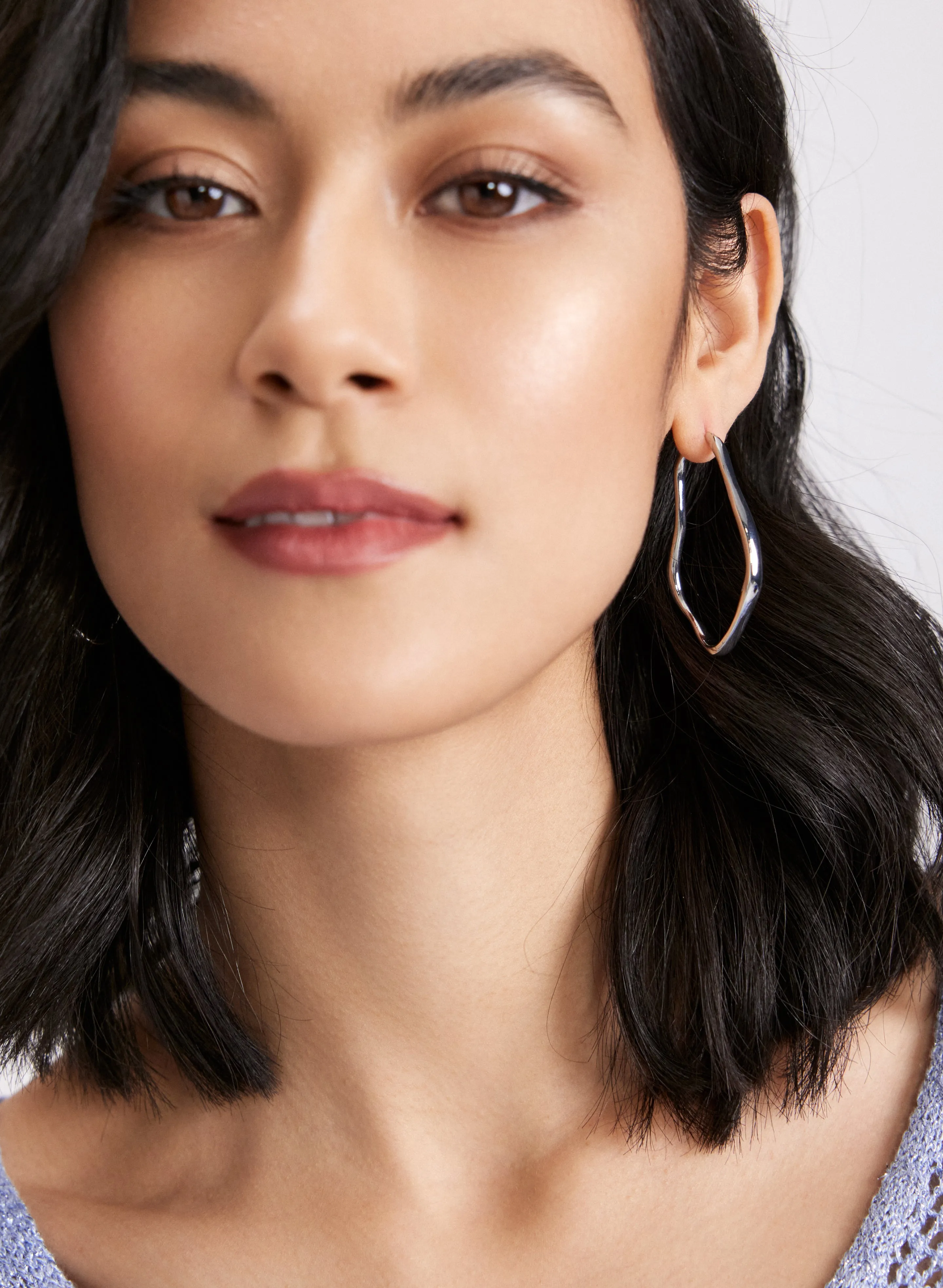 Abstract Hoop Earrings