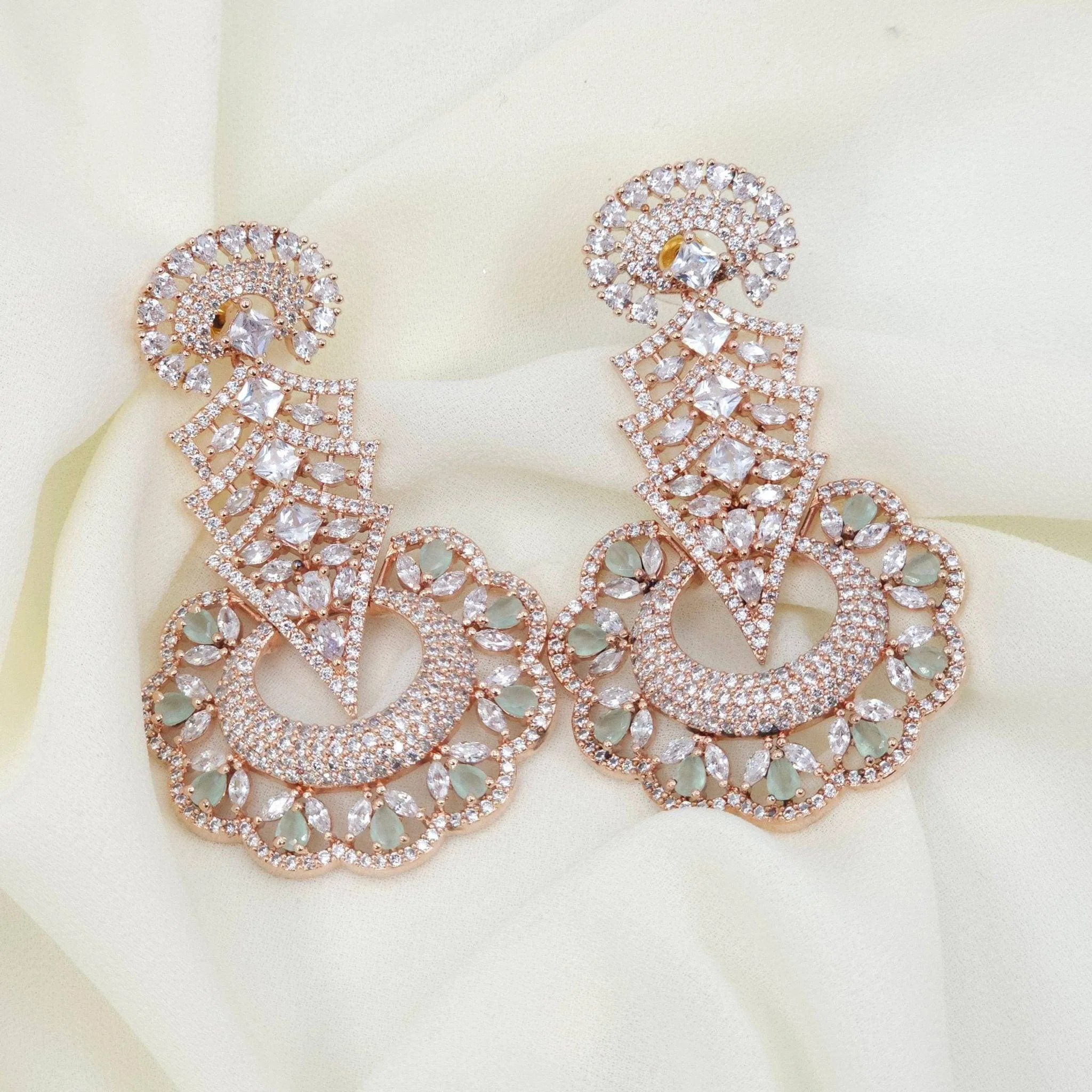 American Diamond Drop Earrings