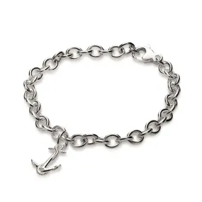 Anchor Silver Charm Bracelet