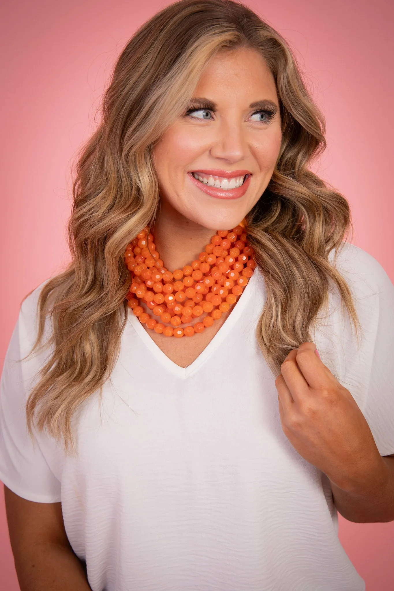 Bella Style Necklace - Tropical Orange |  Fairchild Baldwin