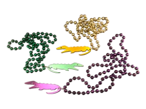 Bottle Opener Alligator Mardi Gras Beads - 3 Colors