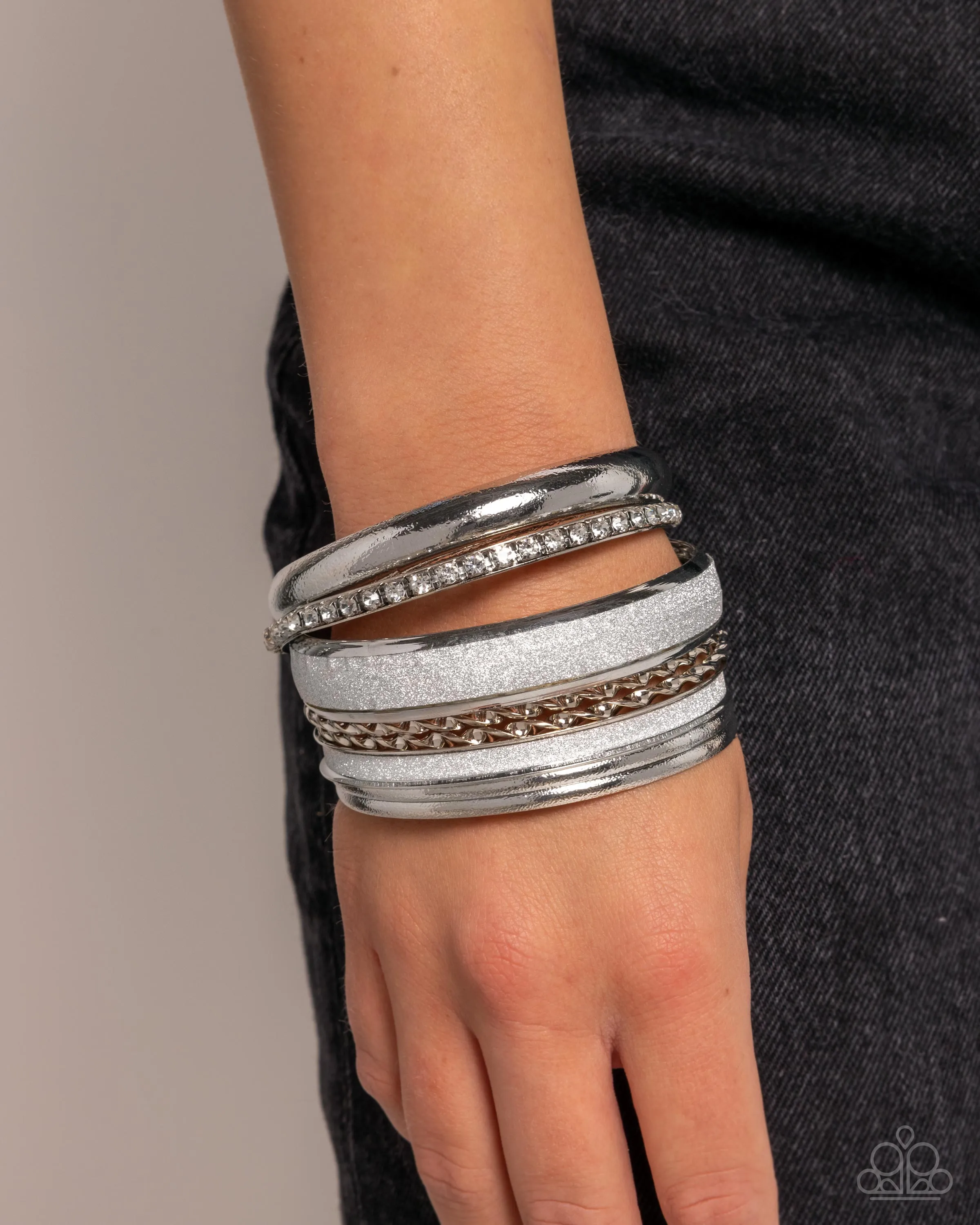 Bracelets Smoldering Stack - Silver