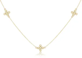 Choker Simplicity Chain Gold - Classic Beaded Signature Cross Gold