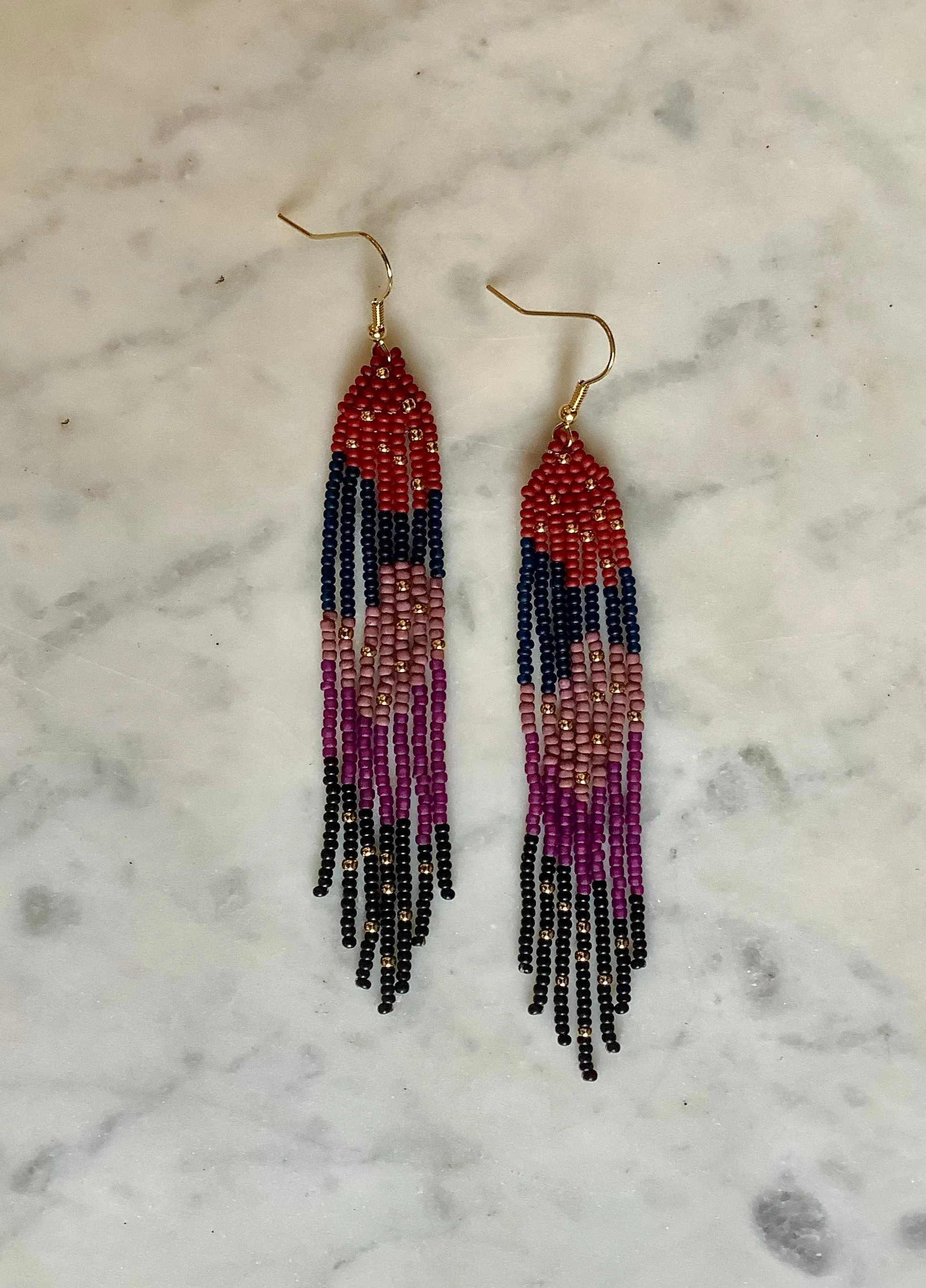 Collage Beaded Earrings