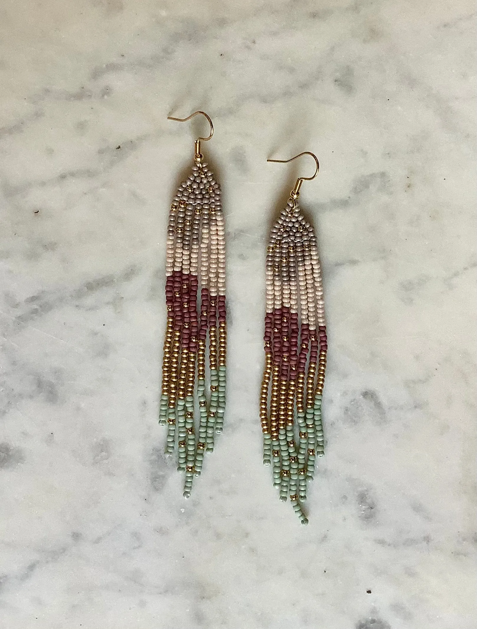 Collage Beaded Earrings