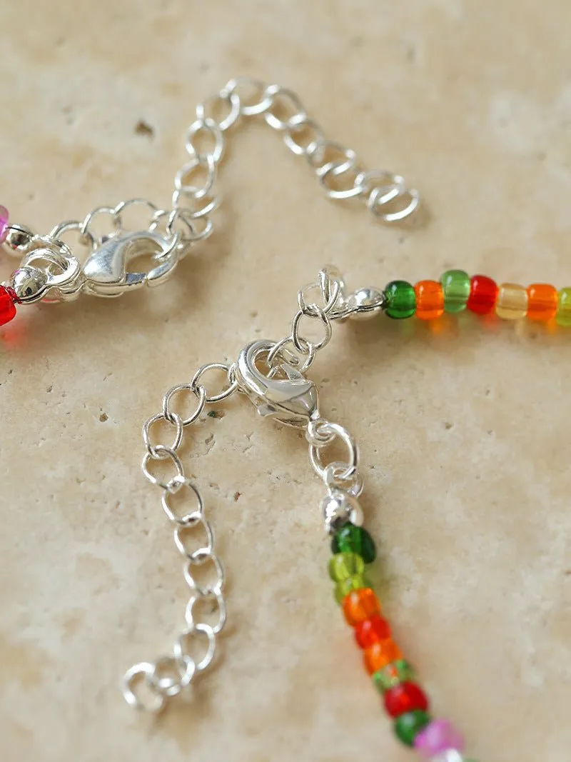 Colorful Beaded Pearl Necklace