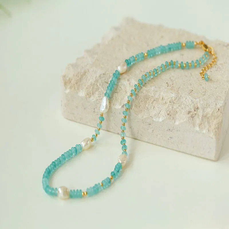 Colorful Natural Stone Stacked Beads Necklace