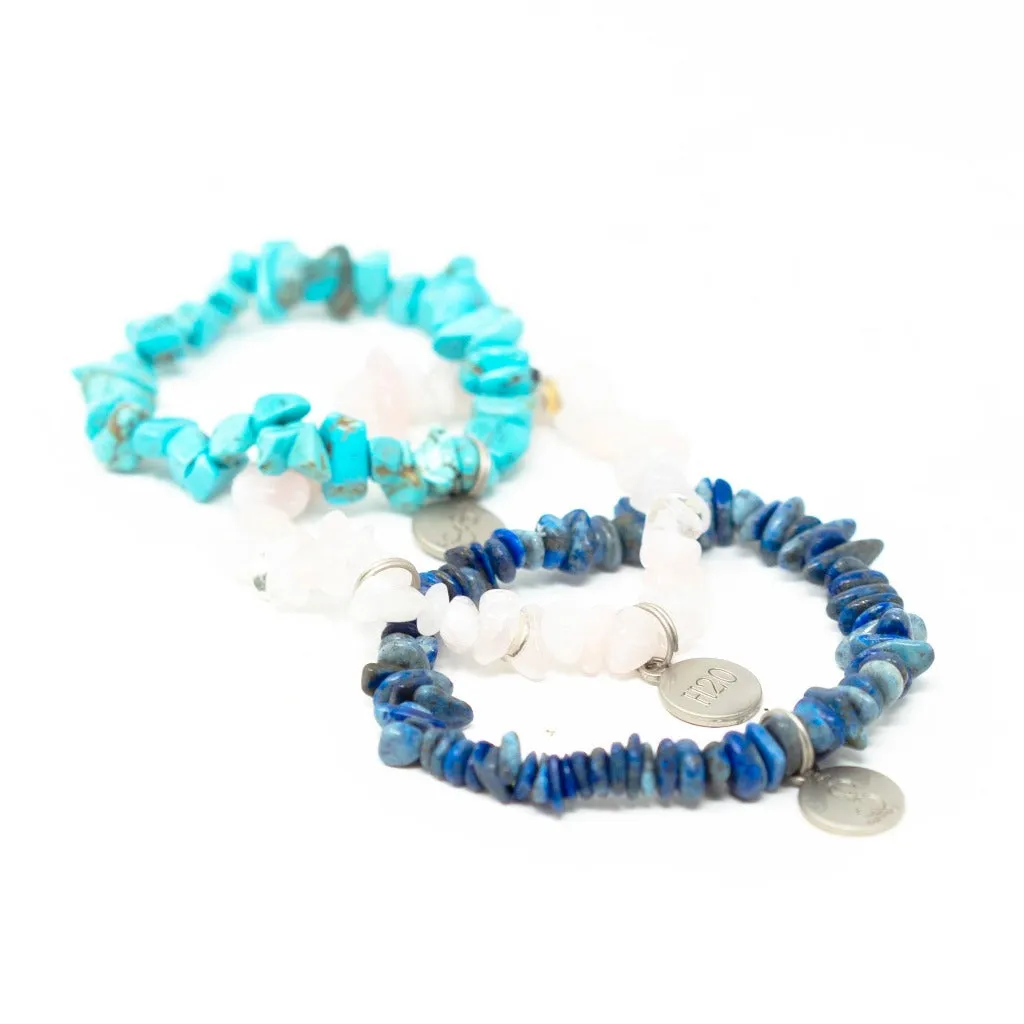 Crystal Blue Clarity Bracelet Stack