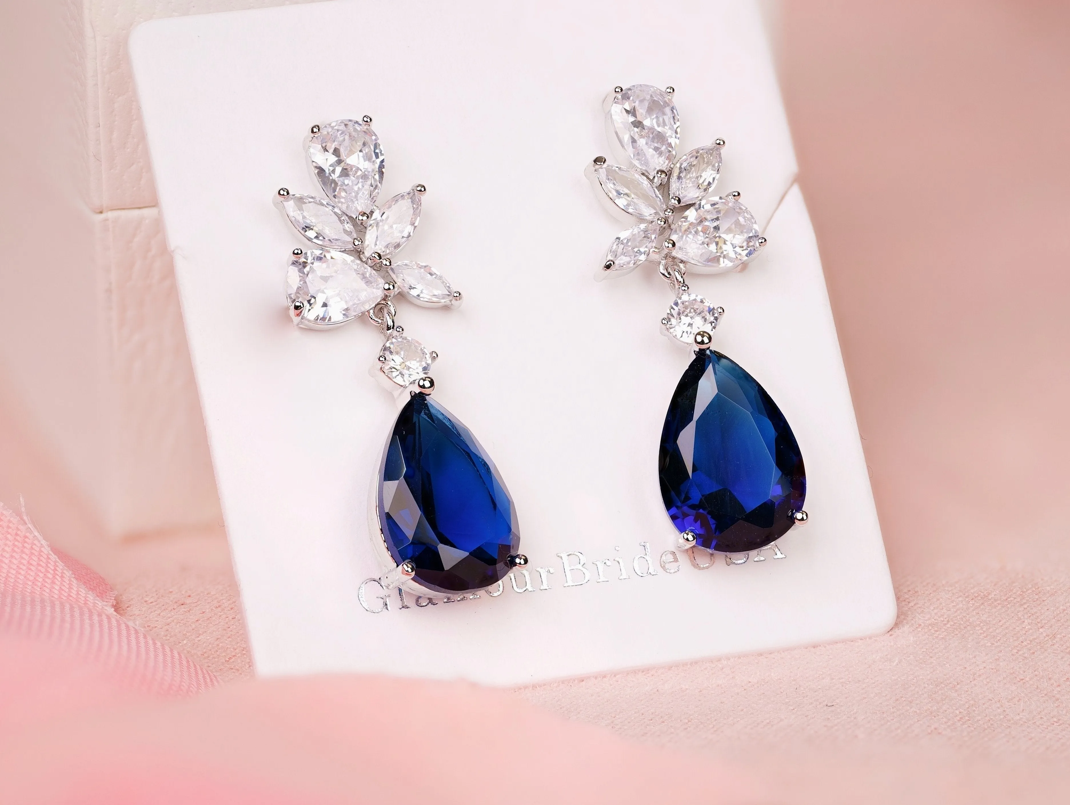 Crystal Drop Earrings - Christina