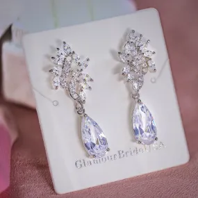 Crystal Teardrop Earrings - Christina