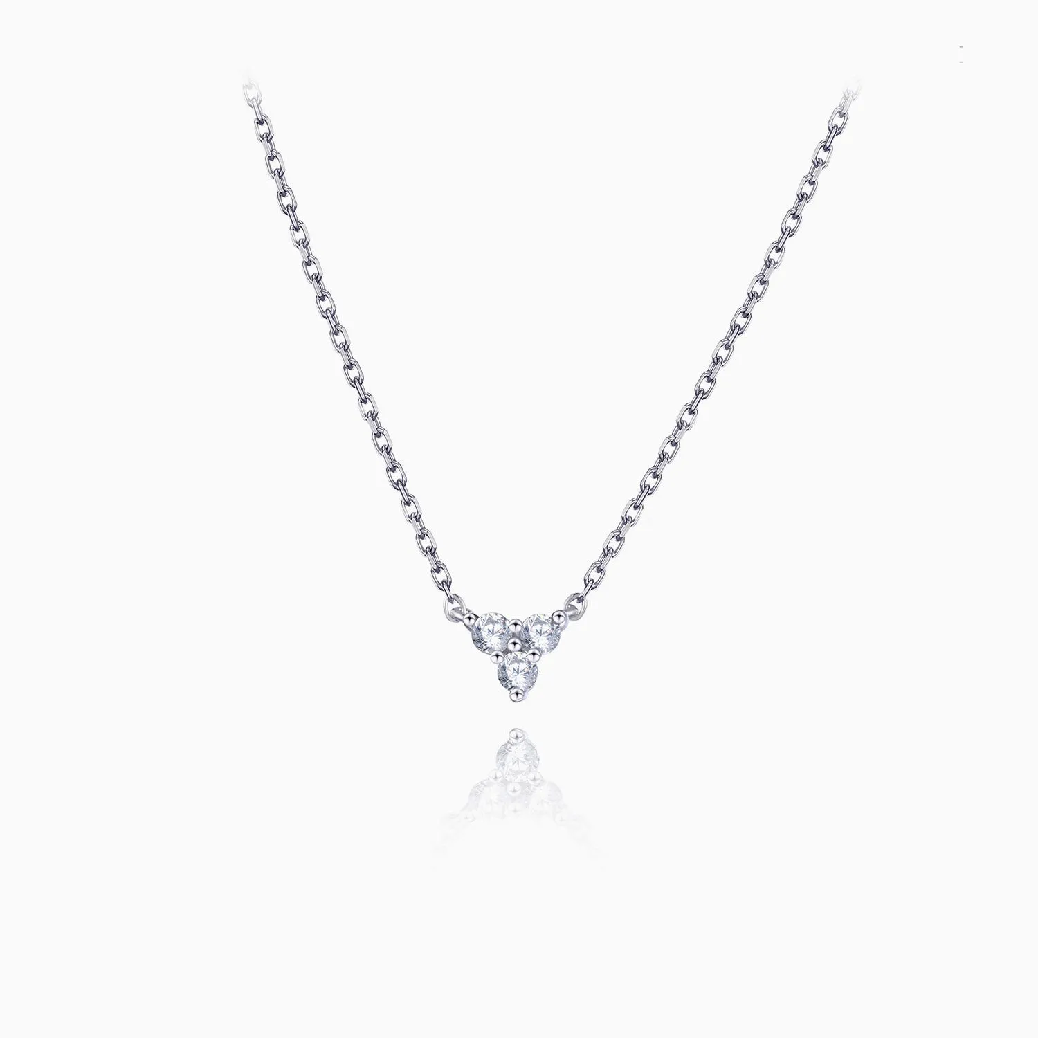 Cubic Zirconia Triangle Necklace