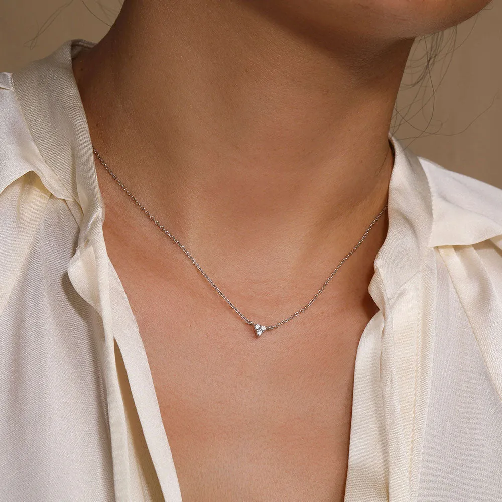 Cubic Zirconia Triangle Necklace