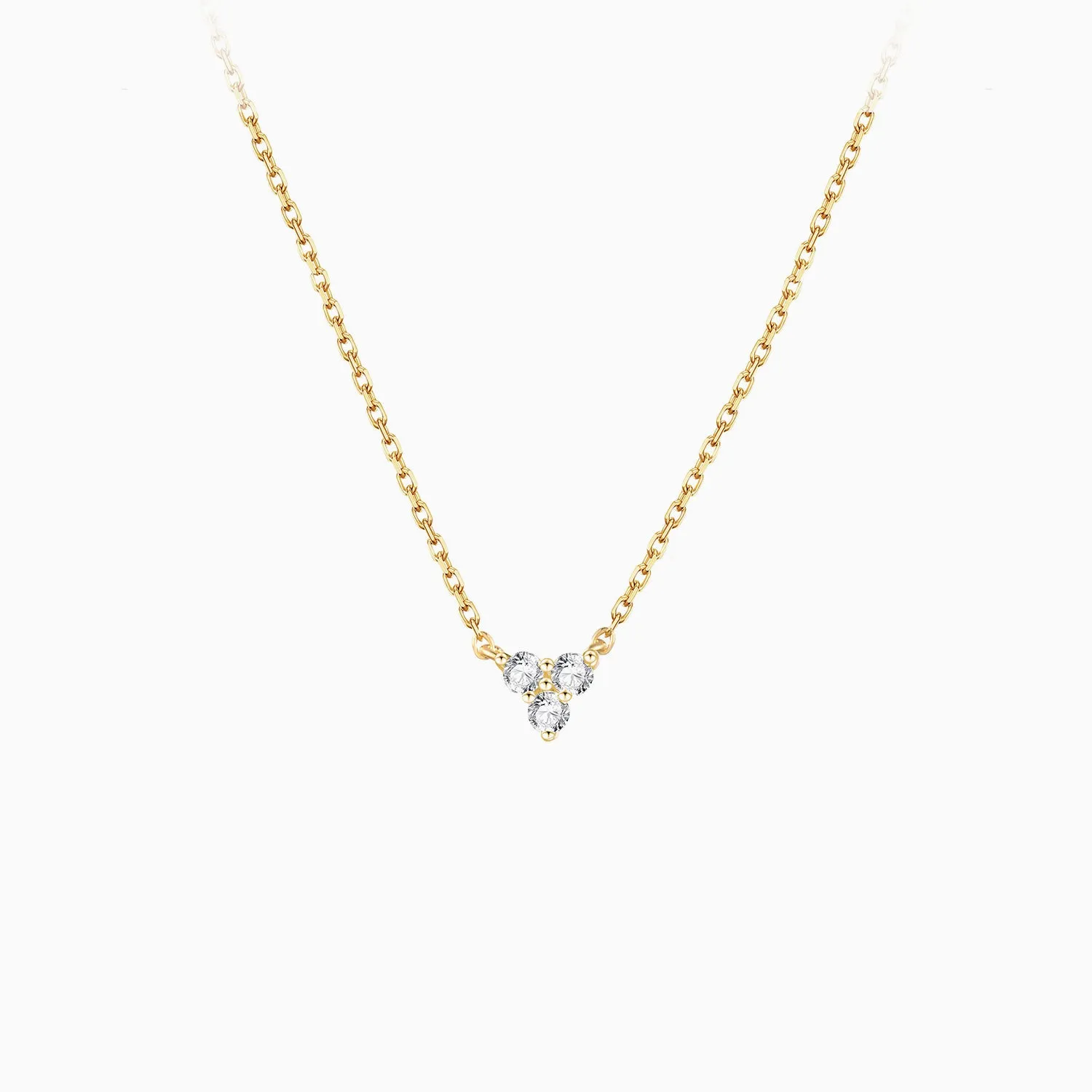 Cubic Zirconia Triangle Necklace