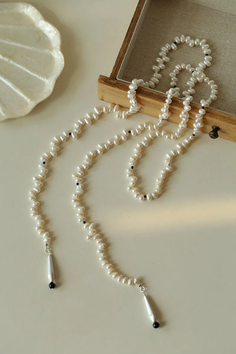 Dance of Pearls Natural Irregular Pearl Long Necklace