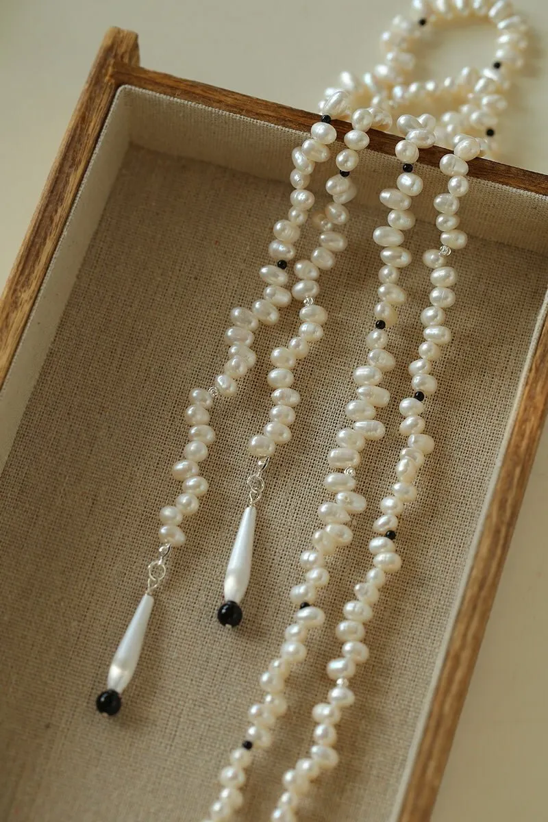 Dance of Pearls Natural Irregular Pearl Long Necklace