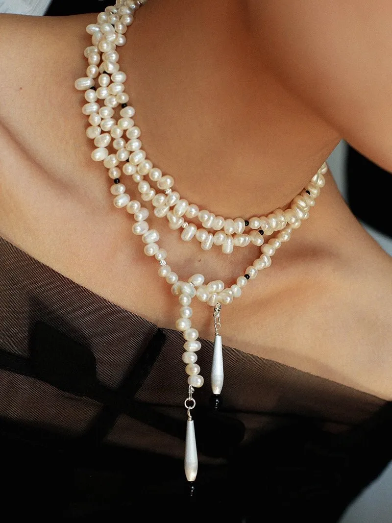 Dance of Pearls Natural Irregular Pearl Long Necklace