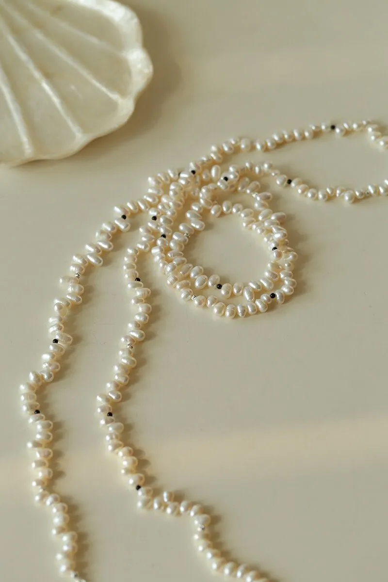 Dance of Pearls Natural Irregular Pearl Long Necklace