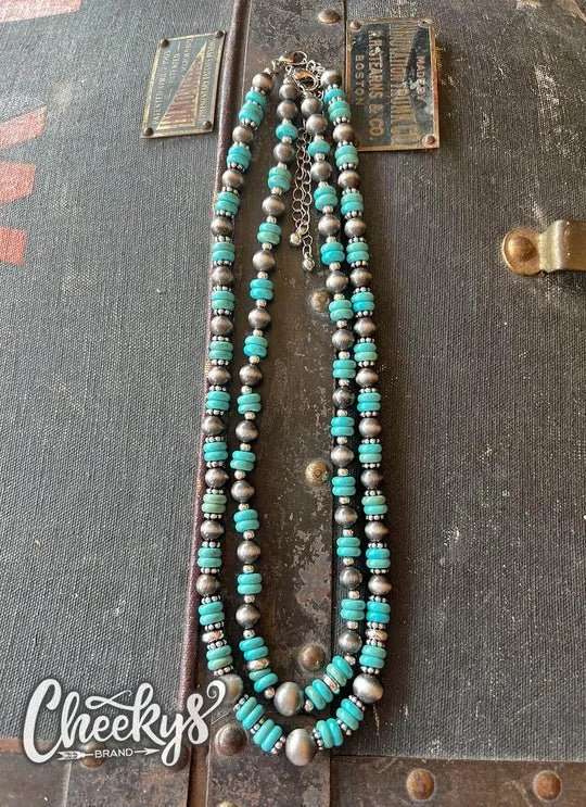 Double Turquoise Navajo Bead Necklaces