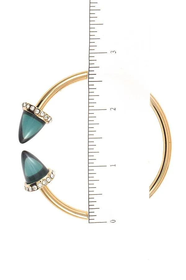 Gem Cone Tip Cuff Bracelet