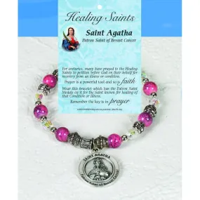 Healing Saints Italian Charm Bracelet - St Agatha - Pack of 4