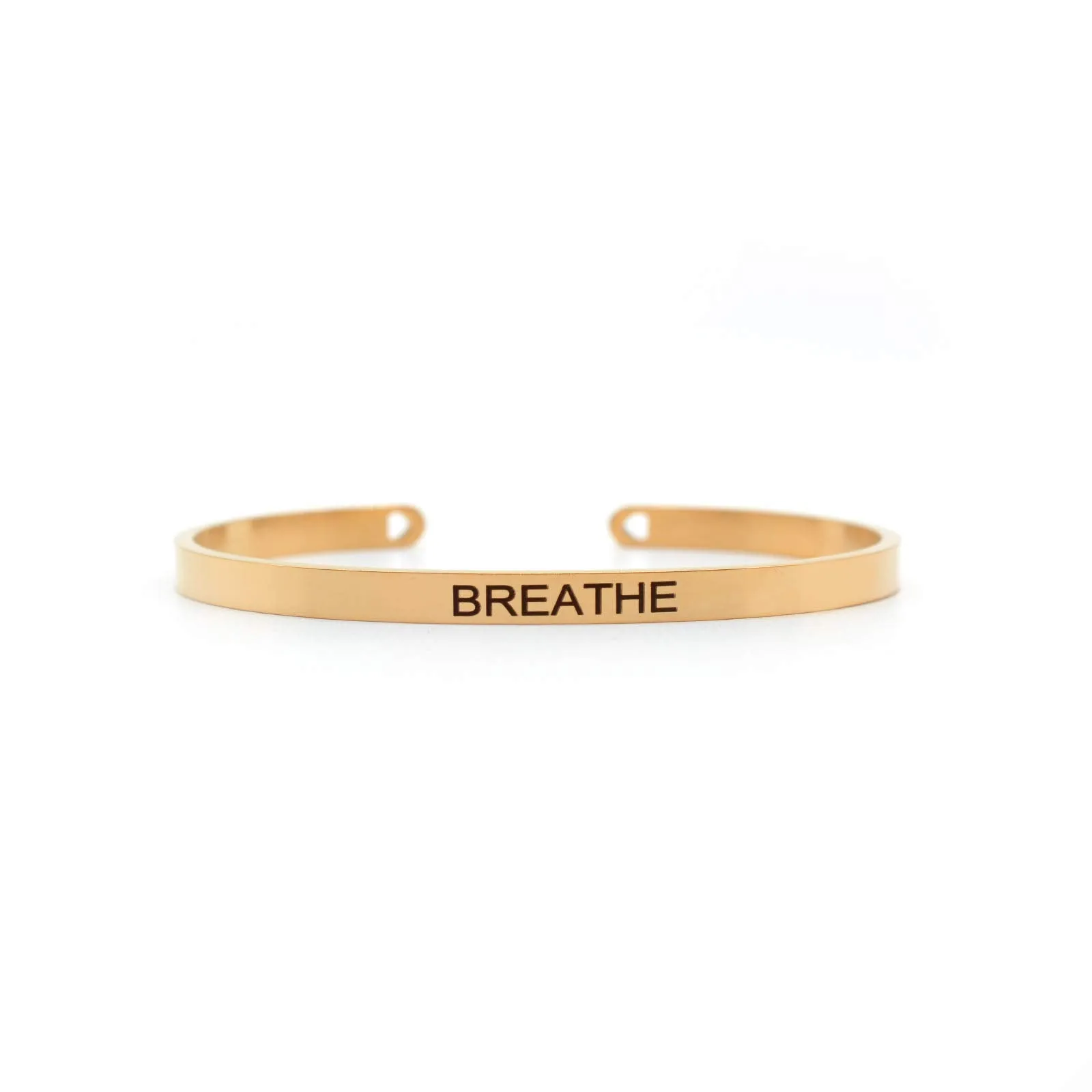 Joker & Witch Breathe Stainless Steel Rose Gold Mantra Band for Women