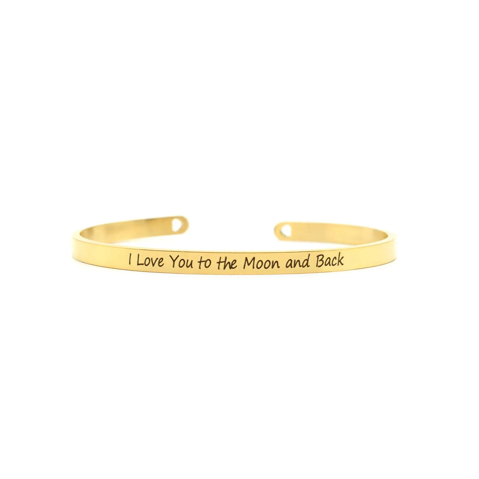 Joker & Witch I Love You to The Moon and Back Gold Mantra Bands