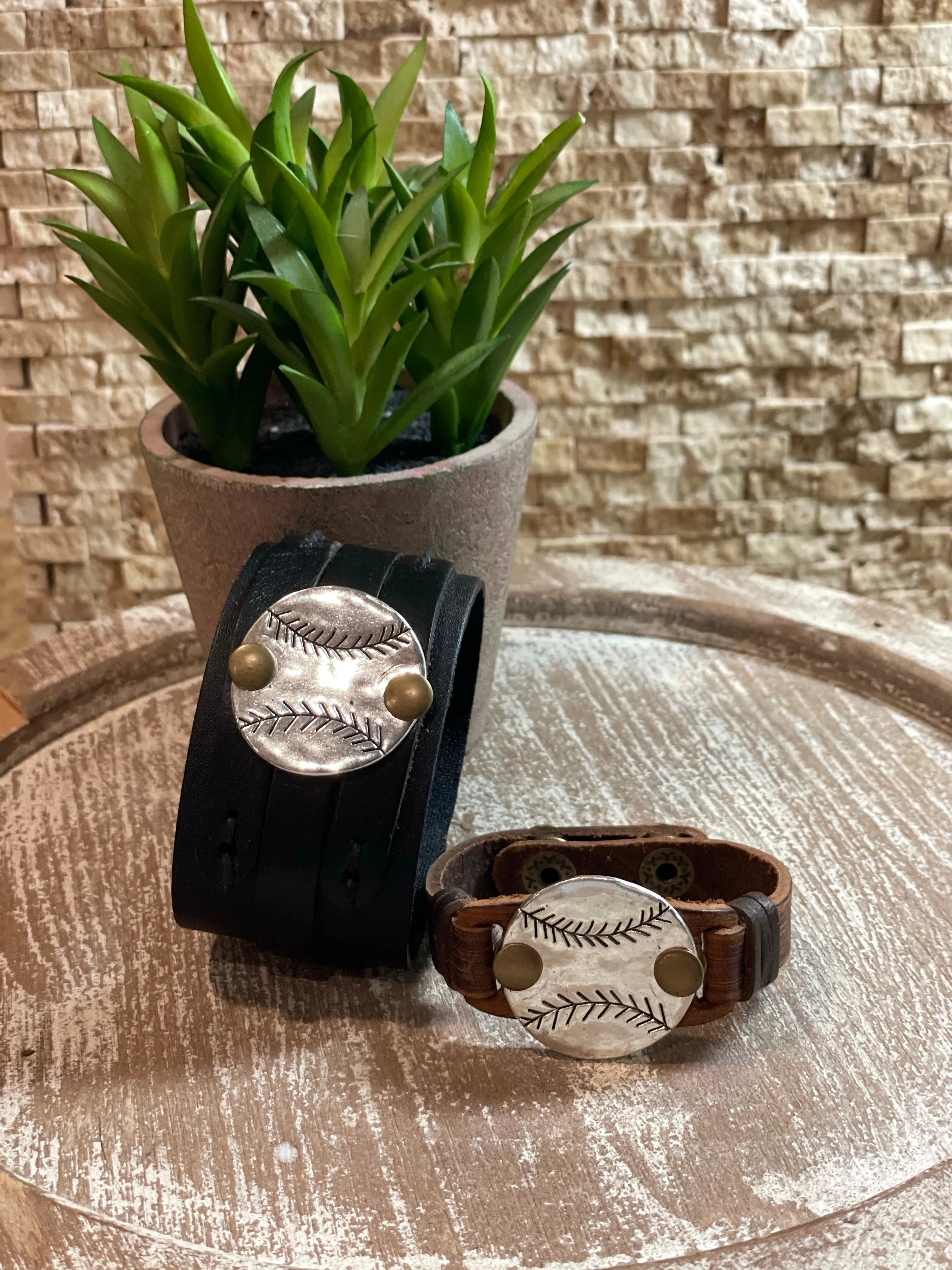 Leather Sports Cuffs (Baseball/Softball/Soccer/Football)