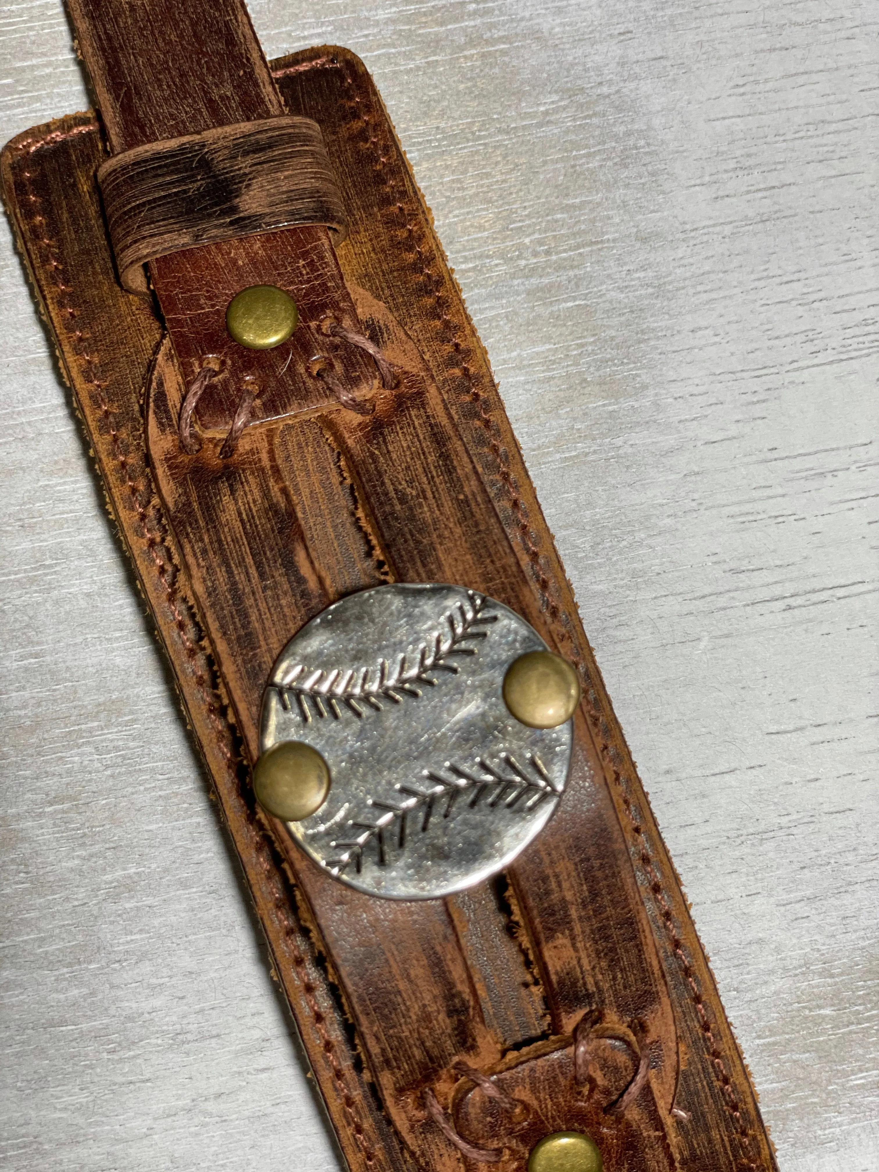 Leather Sports Cuffs (Baseball/Softball/Soccer/Football)