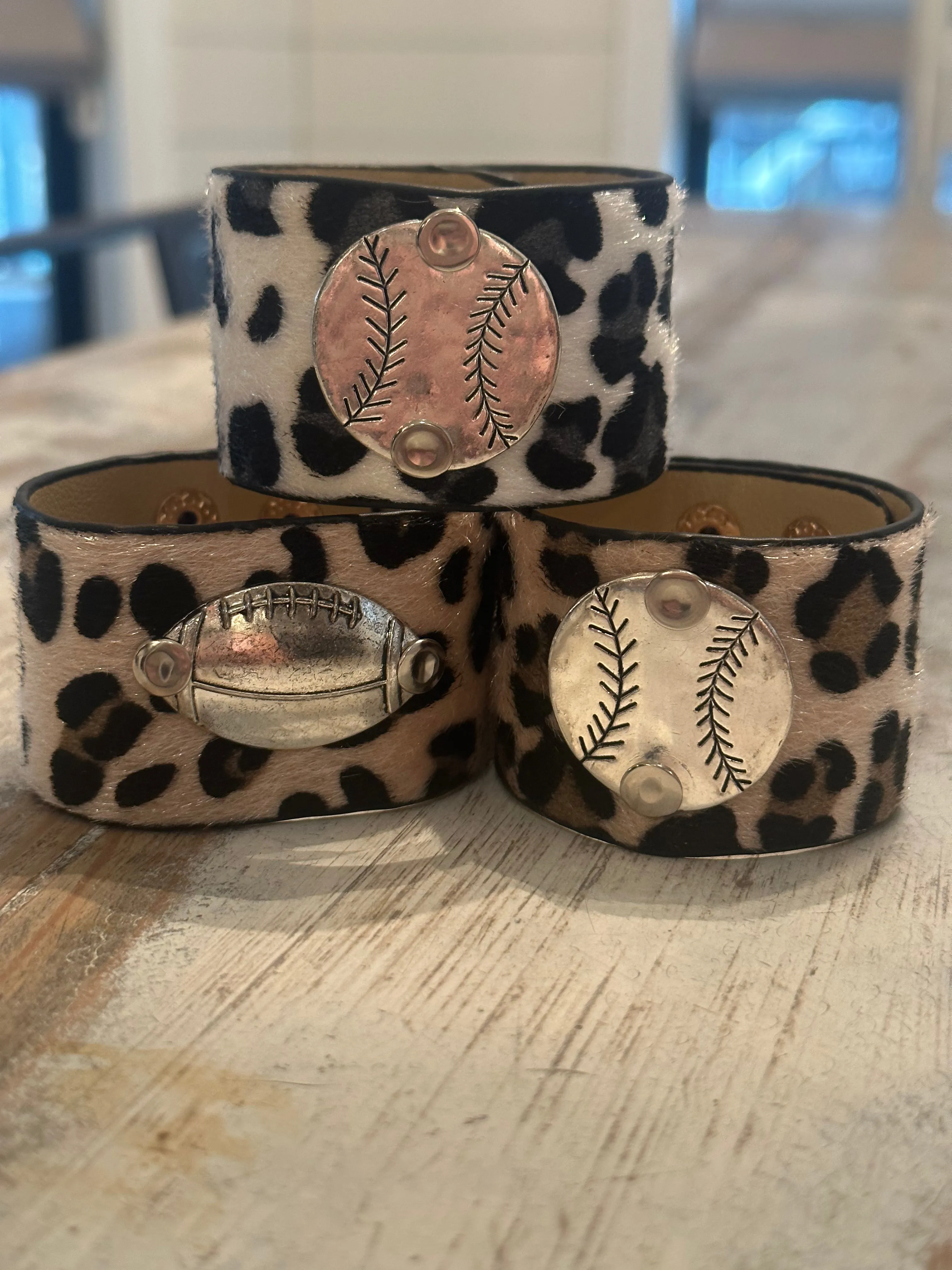 Leopard Sports Cuffs (Baseball/Softball/Soccer/Football)