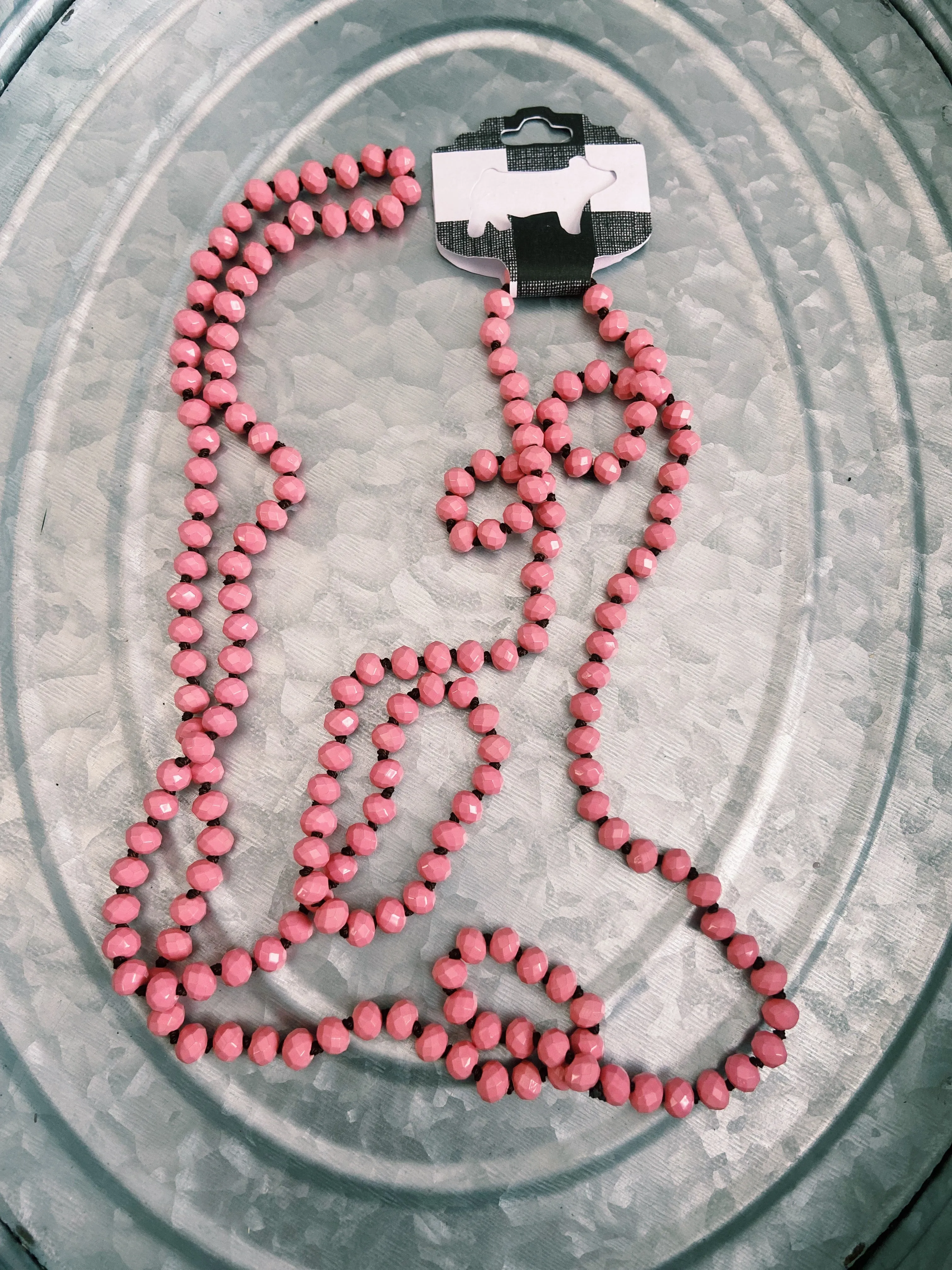 Light Pink Beaded Necklace