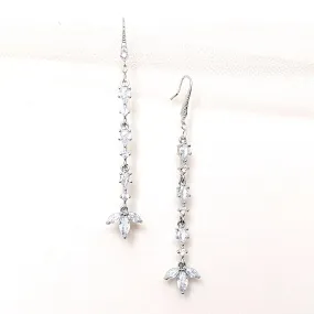 Long Crystal Drop Earrings