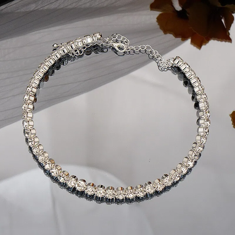 luxury layered crystal choker necklace elevate