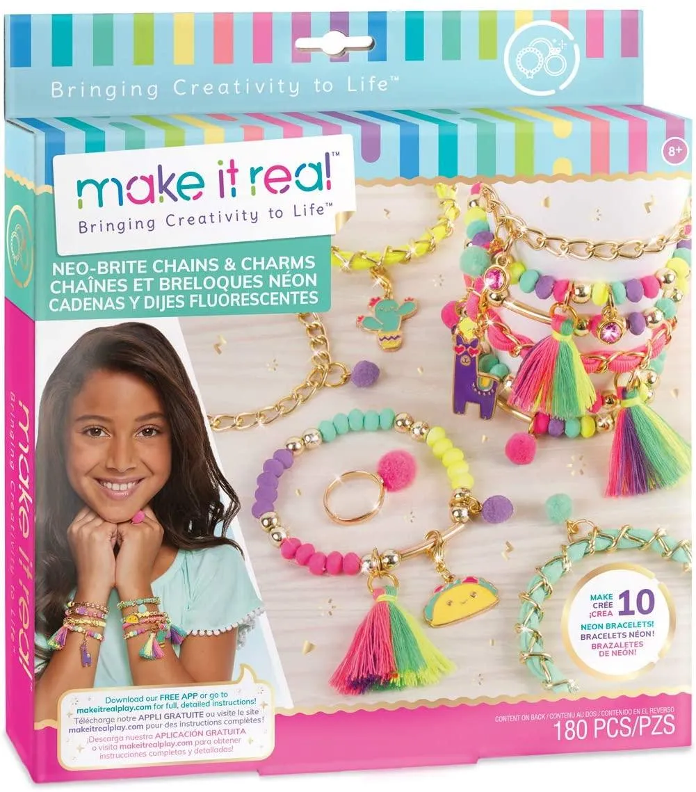 Make It Real Neo-Brite Chains & Charms Multicolor