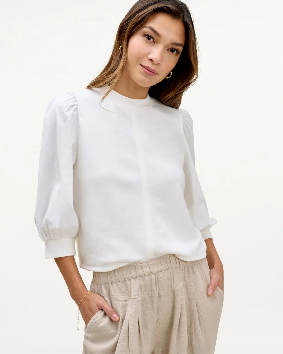 Mary Lawless Lee x Splendid Puff Sleeve Sweatshirt