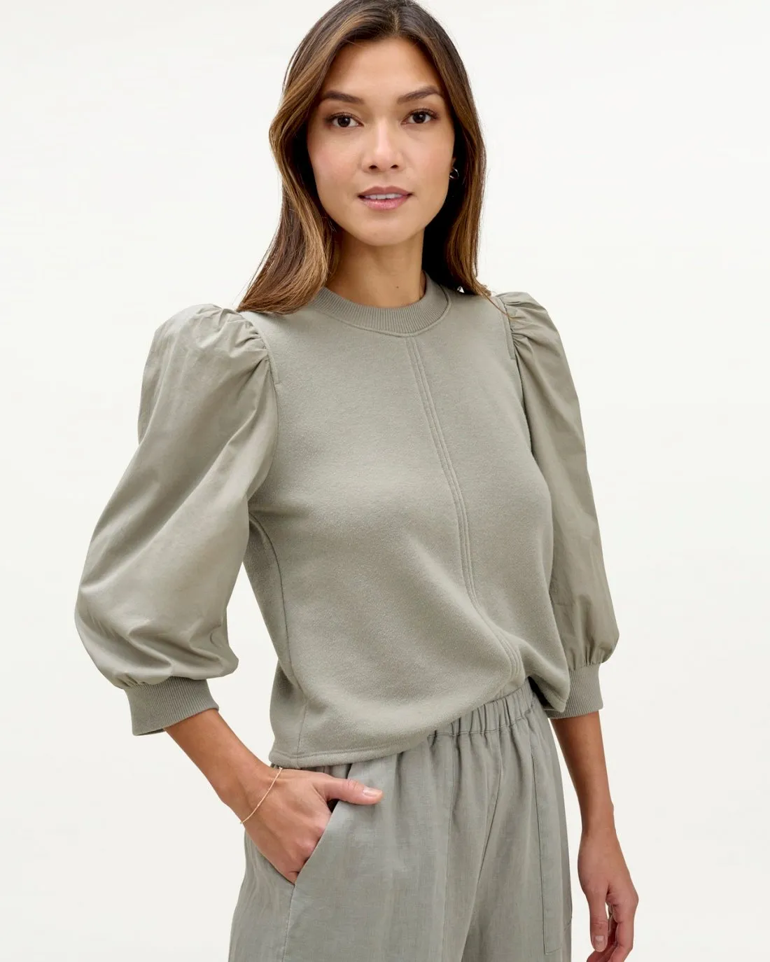 Mary Lawless Lee x Splendid Puff Sleeve Sweatshirt