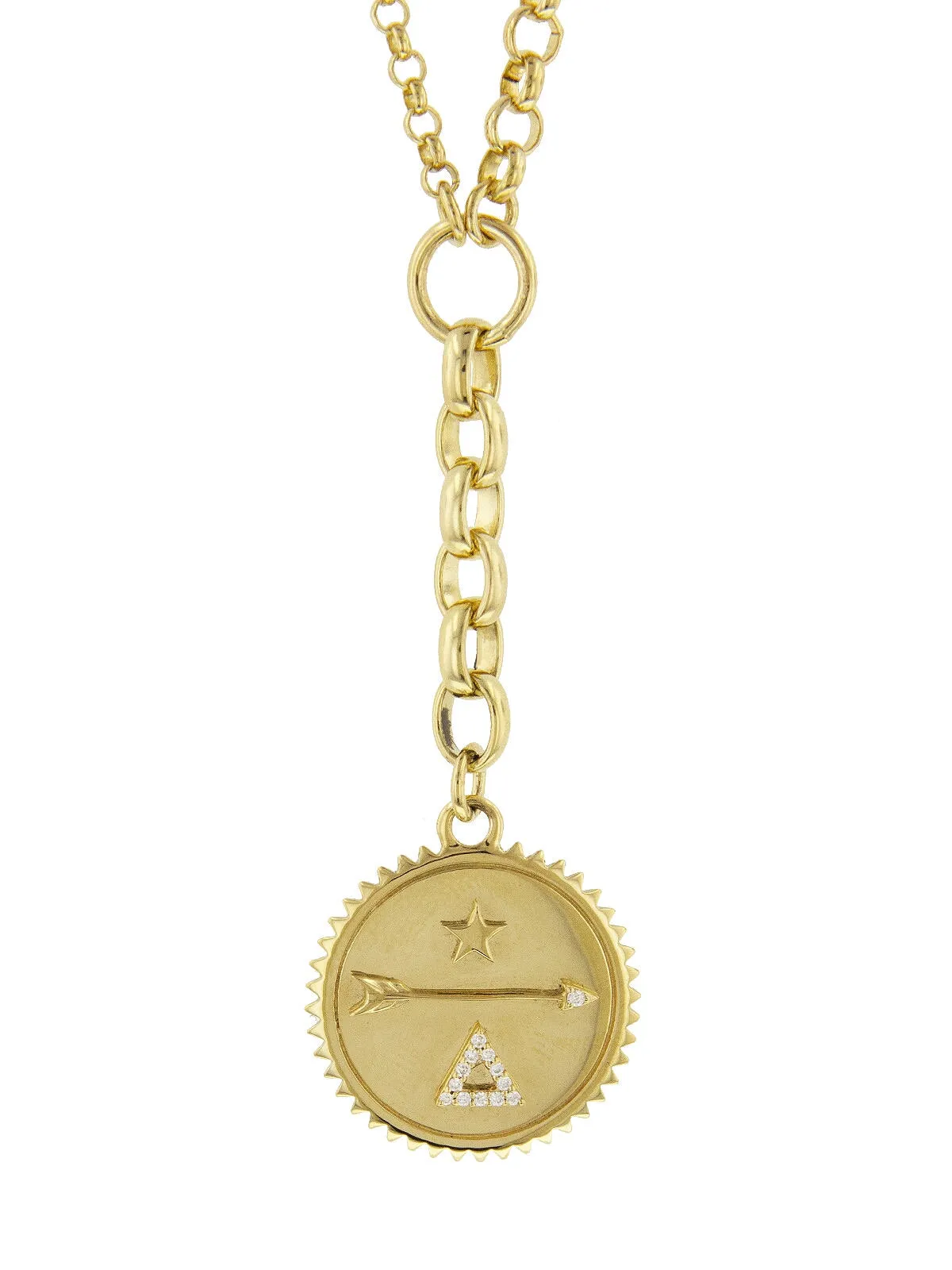 Medium Dream Medallion On Mixed Belcher Necklace