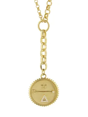 Medium Dream Medallion On Mixed Belcher Necklace