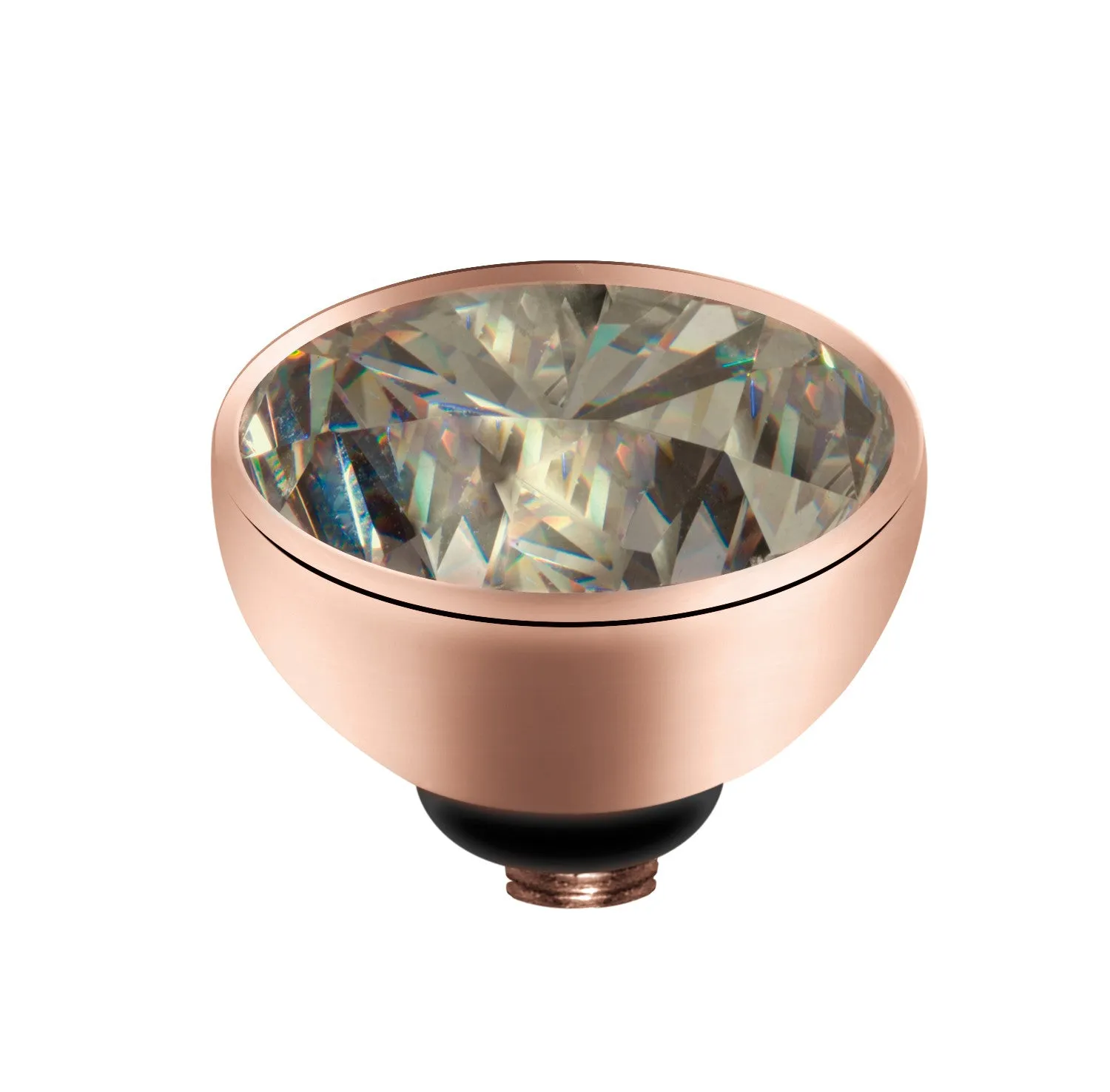 MelanO Round Gem 6mm - Salmon/RG