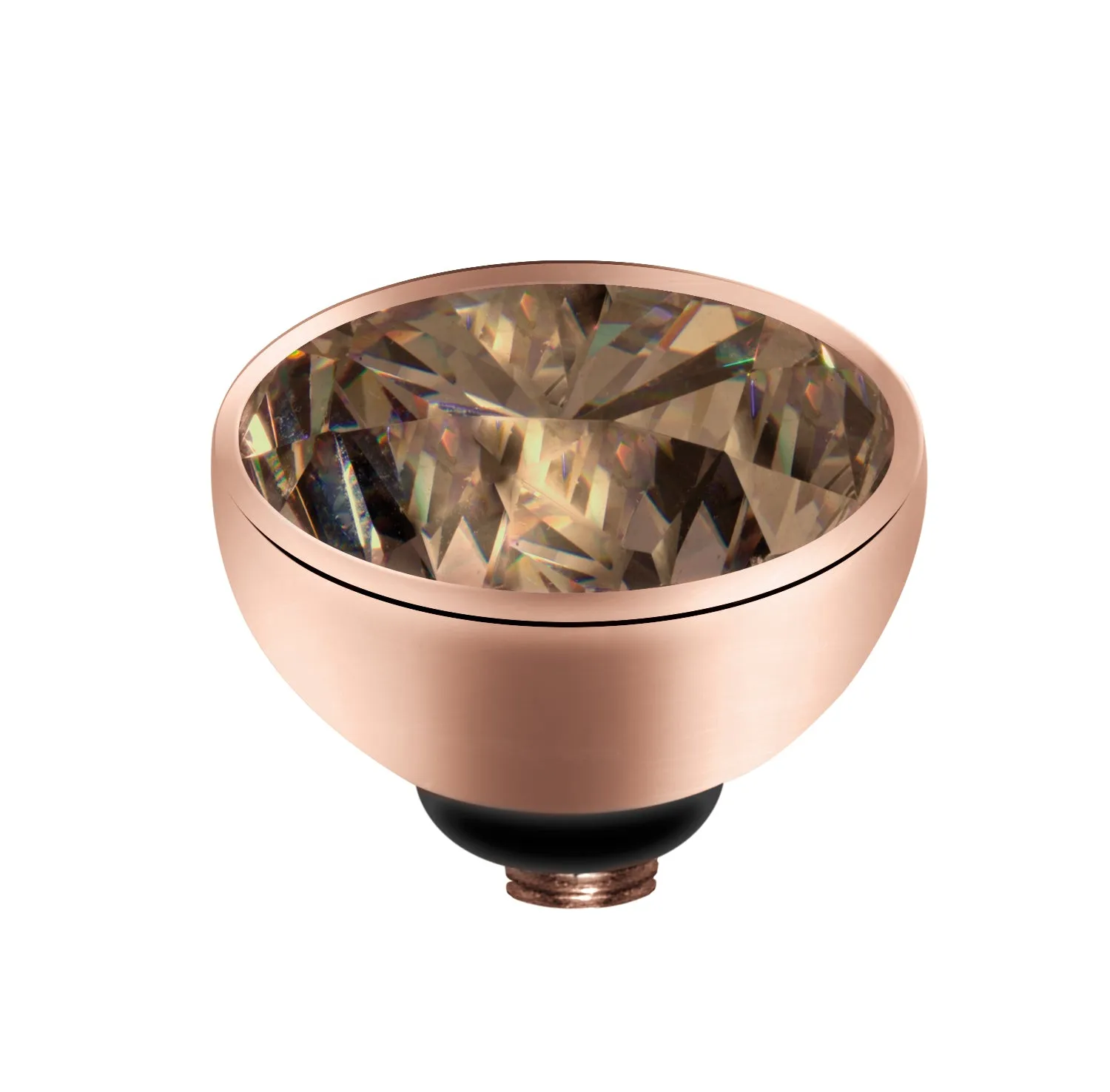 MelanO Round Gem 8mm - Coffee/RG