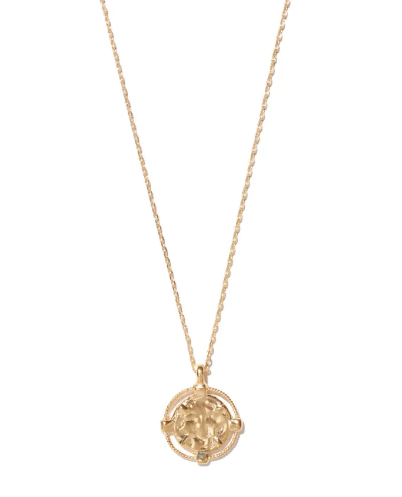 Mimi Et Toi Gold Perrin Medallion Necklace