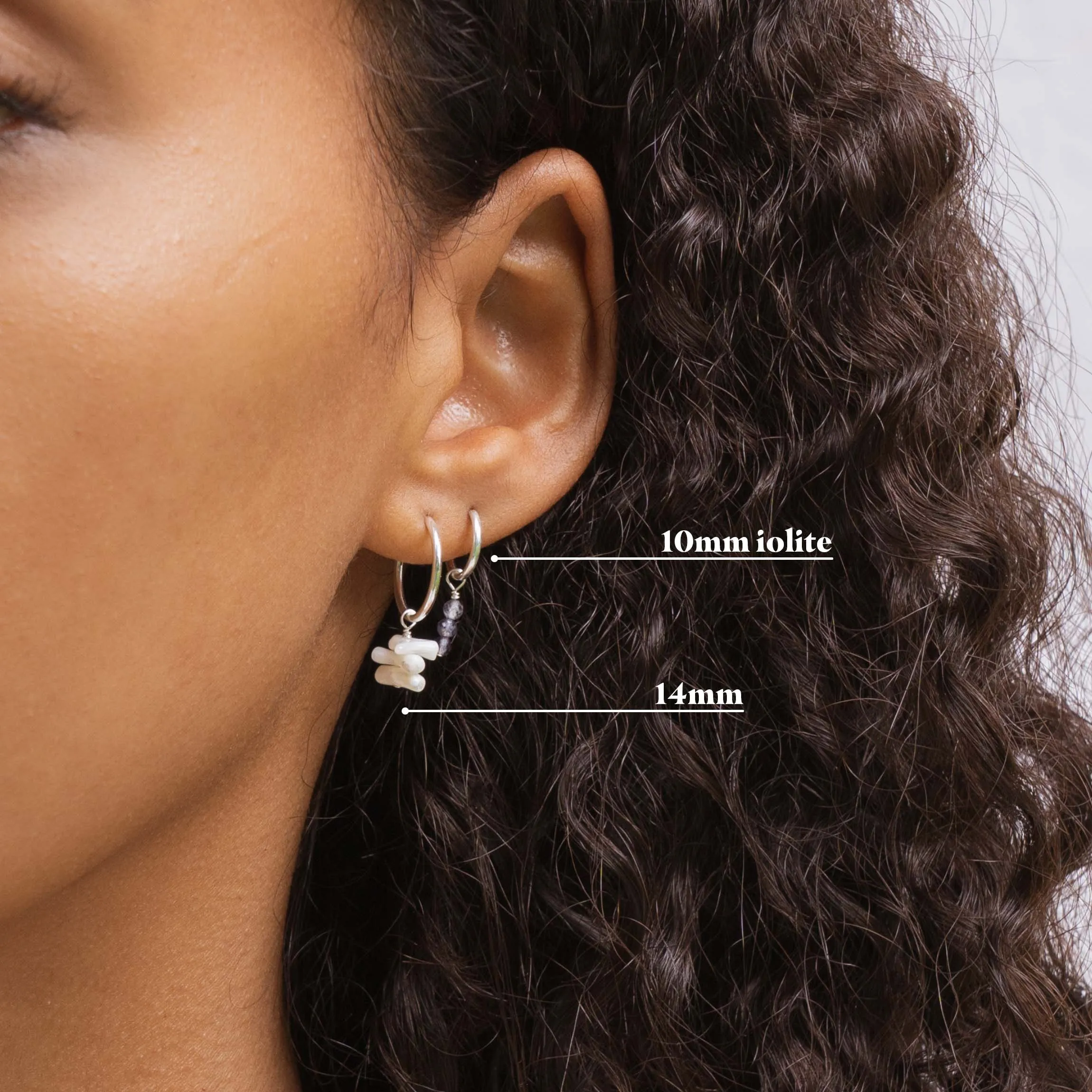 Minimal plain earring silver