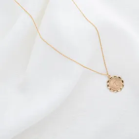 Monogram medallion necklace