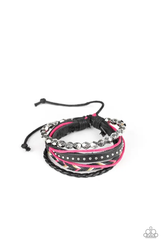 Paparazzi Bracelet ~ Wonderfully Wayfarer - Pink