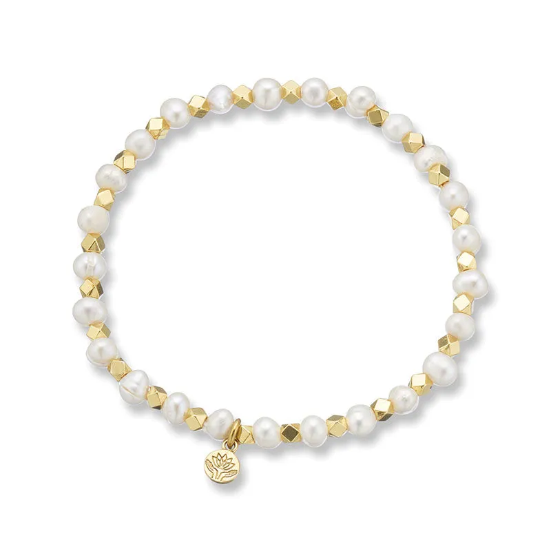 PEARL AURA OF GOLD GEM BRACELET