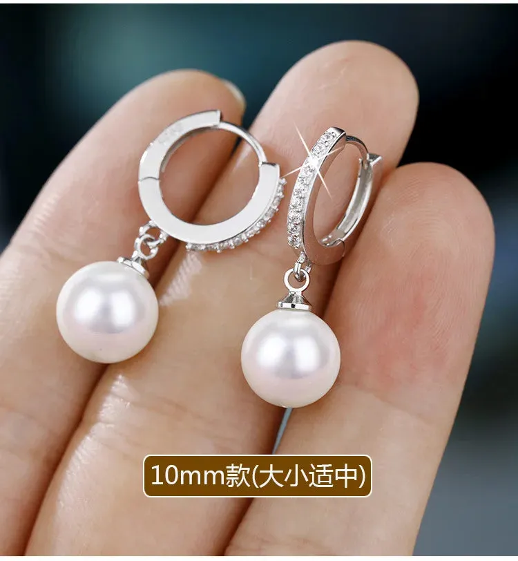 Pearl Drop Silver Earrings